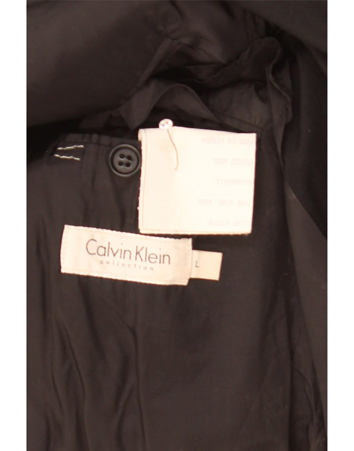 Calvin Klein Chaqueta tipo blazer de 3 botones para hombre Reino Unido 40 Grande Lana negra