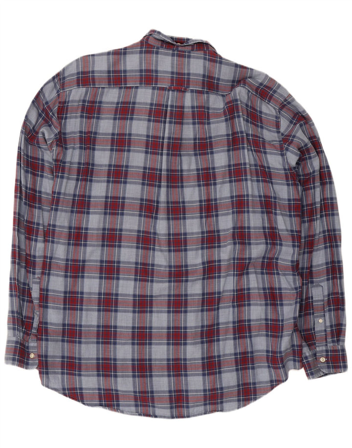 Camisa Gant Hombre XL Algodón a cuadros azul marino