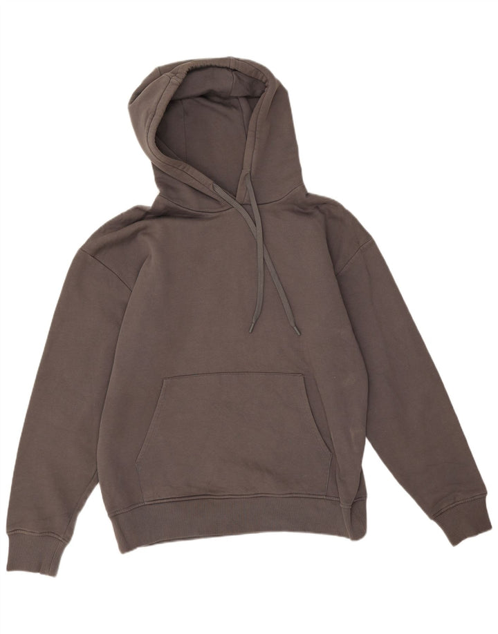 Zara Hombre Sudadera Con Capucha Jersey Gris Medio Algodón