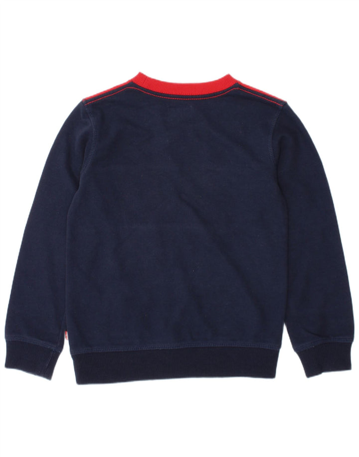 Levi's Sudadera tipo jersey para niños 4-5 años Azul marino Colorblock Classic