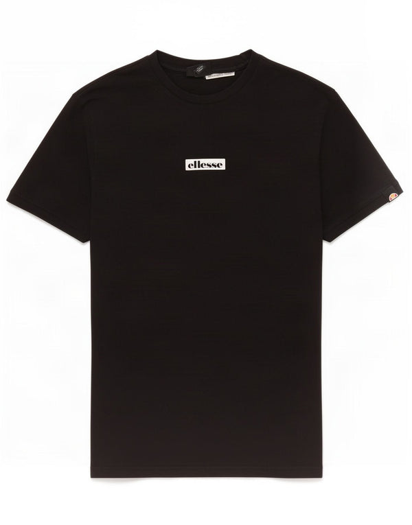 Ellesse - Camiseta gráfica para hombre, talla pequeña, algodón negro