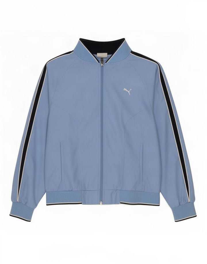 Puma Mujer Chándal Top Chaqueta UK 16 Grande Poliéster Azul