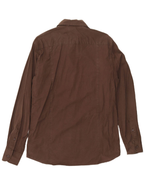 NORTH SAILS Mens Shirt Large Brown Cotton