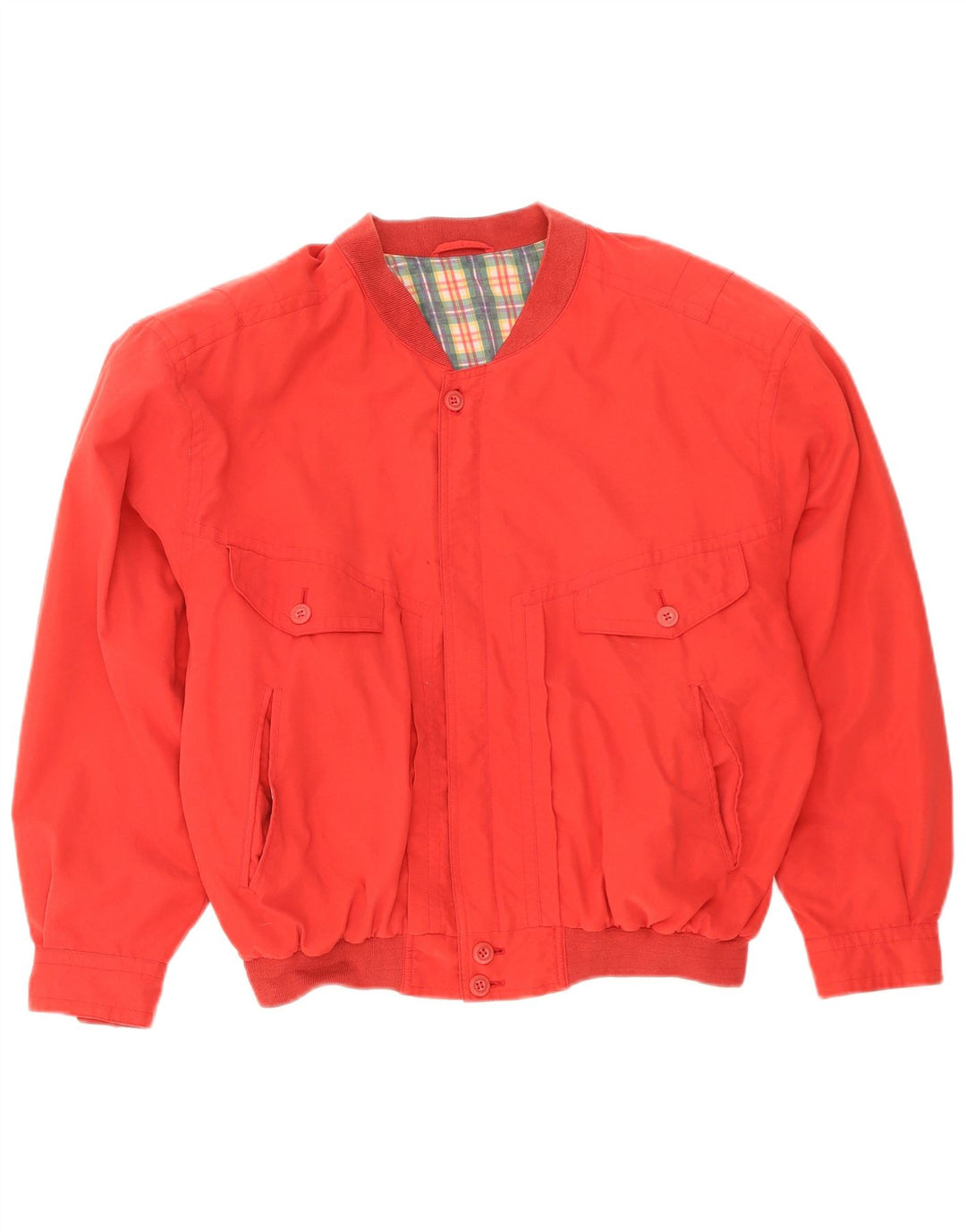 Vintage hombres bombardero chaqueta Reino Unido 40 grande rojo