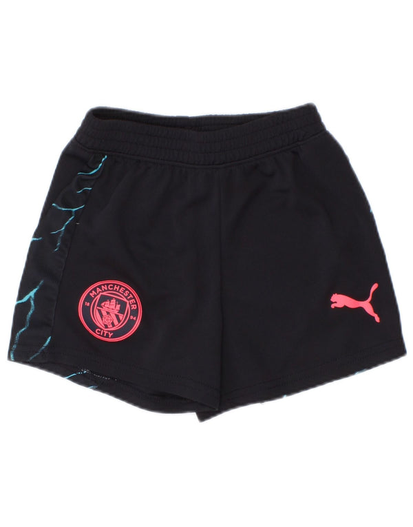 Puma Pantalones cortos deportivos con gráfico del Manchester City para niños 2-3 años Poliéster negro