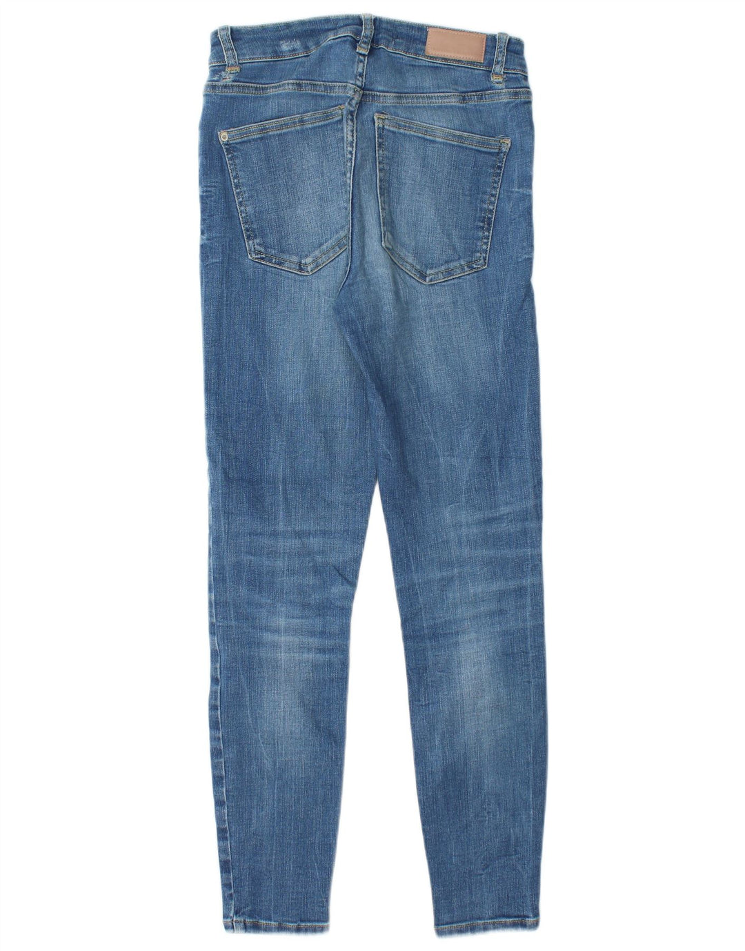 Zara Vaqueros Pitillo Desgastados W26 L26 Azul