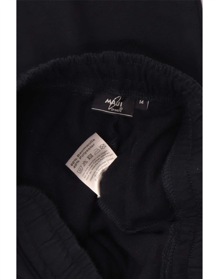Vintage hombres gráfico deporte pantalones cortos medio azul marino algodón