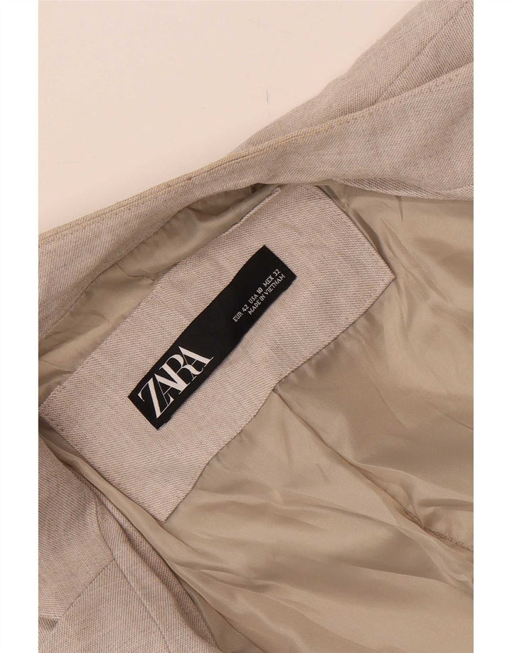 Zara Chaqueta Blazer De 1 Botón Para Mujer EU 42 Grande Gris