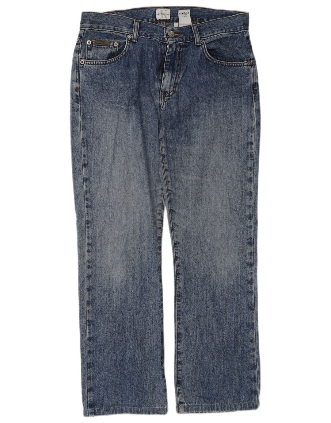 CALVIN KLEIN Vaqueros rectos para mujer US 7 Medium W30 L28 Algodón azul