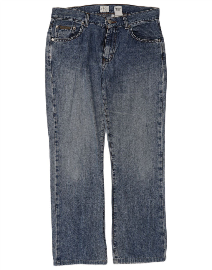 CALVIN KLEIN Vaqueros rectos para mujer US 7 Medium W30 L28 Algodón azul
