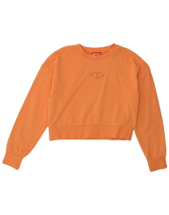 Diesel Sudadera corta con gráfico para niña 11-12 años Algodón naranja