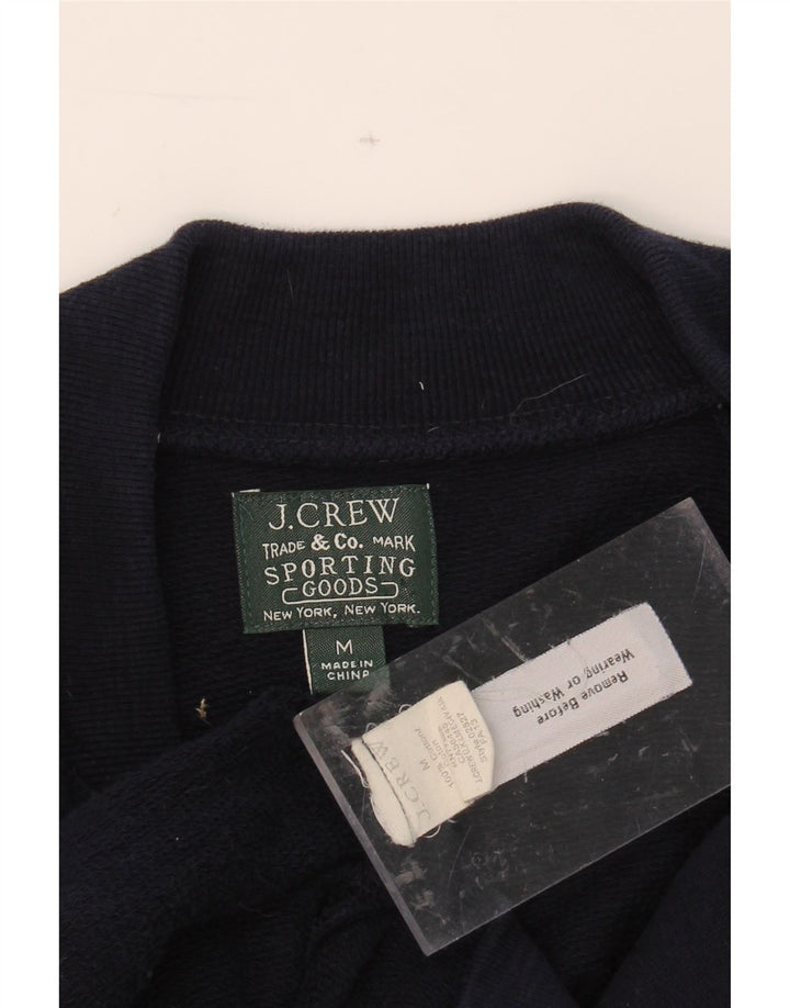 J. CREW Mens Varsity Jacket UK 38 Medium Navy Blue Colourblock Cotton Vintage J. Crew and Second-Hand J. Crew from Messina Hembry 