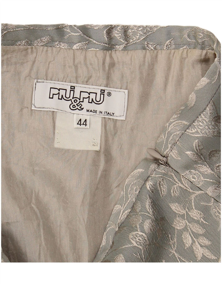 PIU & PIU Minifalda para mujer IT 44 Mediana W28 Gris Floral