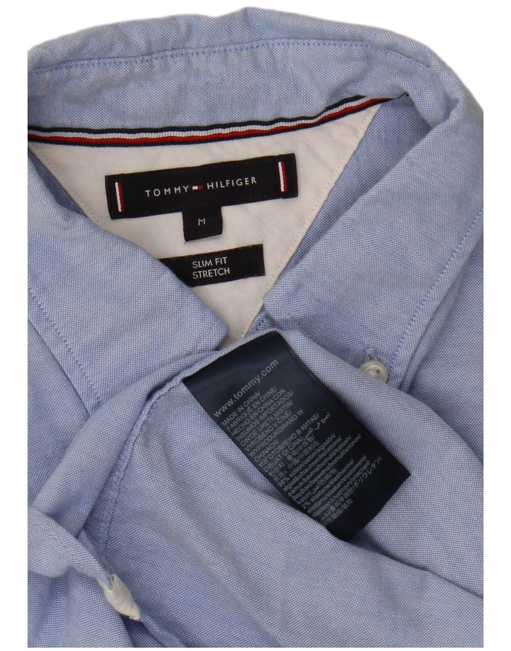 TOMMY HILFIGER Camisa slim fit de algodón azul medio para hombre