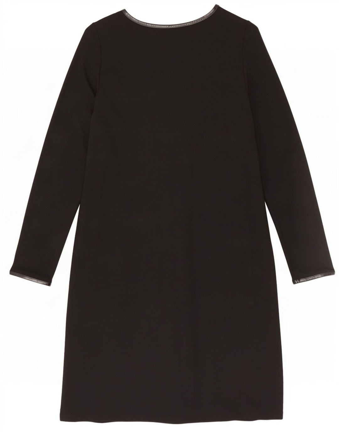 Marks & Spencer Vestido recto de manga larga para mujer UK 46 Grande Negro