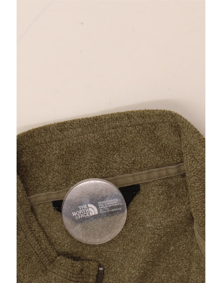 THE NORTH FACE Jersey de forro polar con cuello y cremallera para hombre XL Caqui