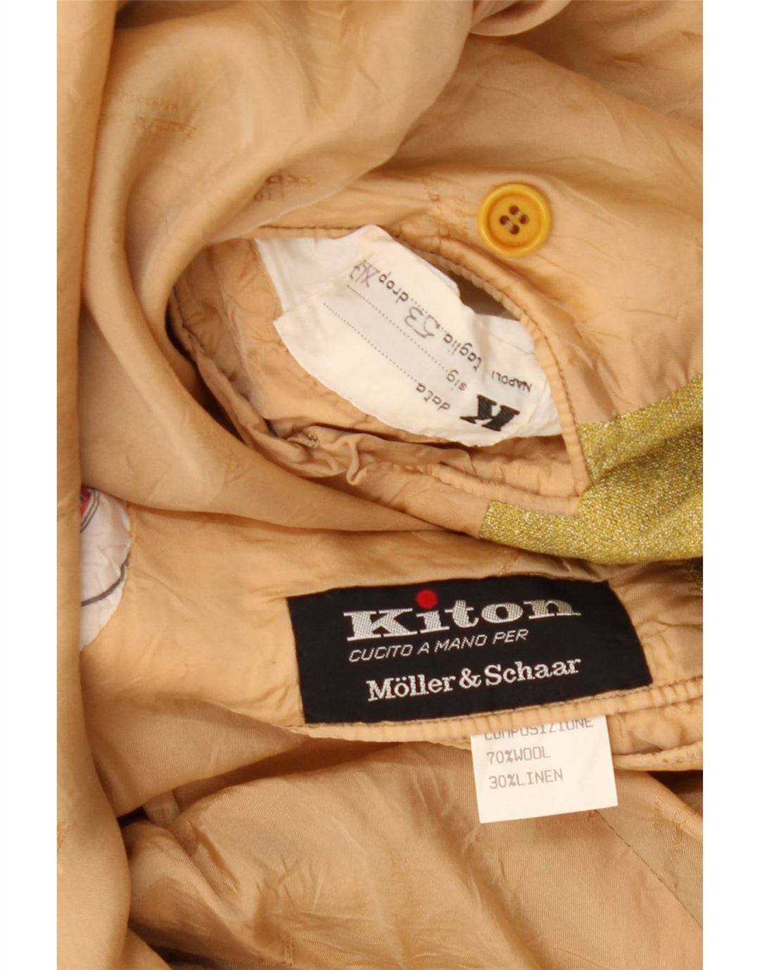 KITON Mens Slim 3 Button Blazer Jacket IT 53 XL Green Wool Vintage Kiton and Second-Hand Kiton from Messina Hembry 