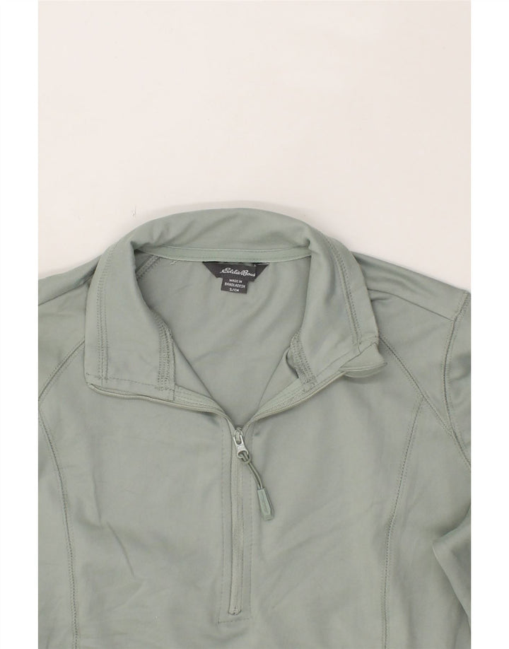 EDDIE BAUER Womens Zip Neck Pullover Tracksuit Top UK 10 Small Green Vintage Eddie Bauer and Second-Hand Eddie Bauer from Messina Hembry 