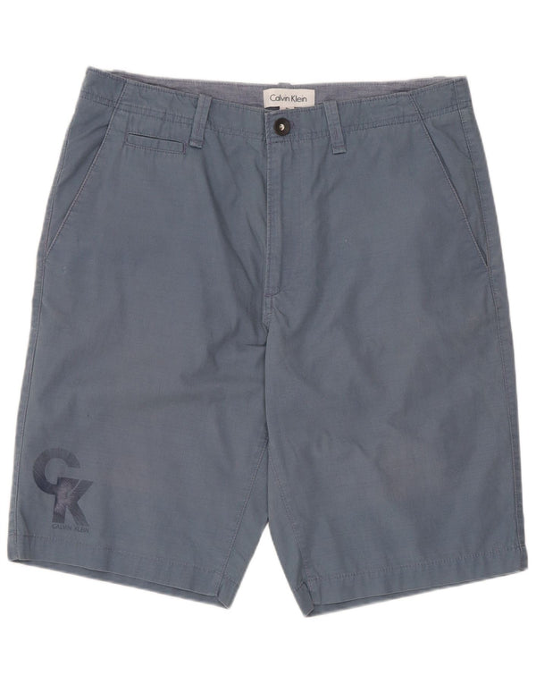 Calvin Klein Pantalones cortos chinos gráficos para hombre medianos W31 Algodón azul