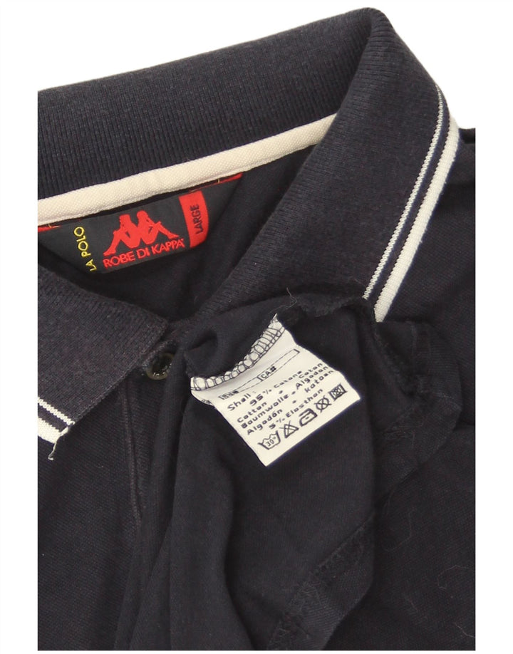 Kappa Polo Hombre Grande Azul Marino Algodón
