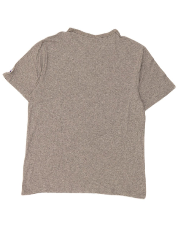 Champion Camiseta gráfica para hombre Top grande de algodón moteado gris