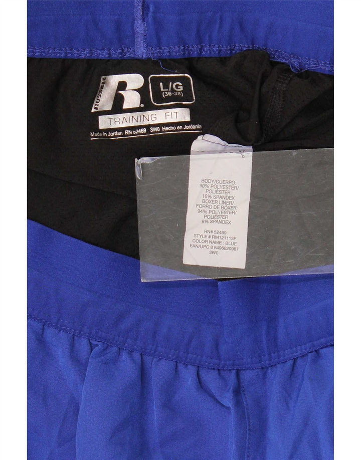 Russell Athletic Pantalones cortos deportivos Dri-Power para hombre Poliéster azul grande