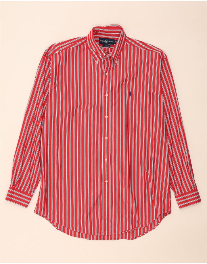 Ralph Lauren Camisa Blake para hombre de algodón a rayas rojas medianas