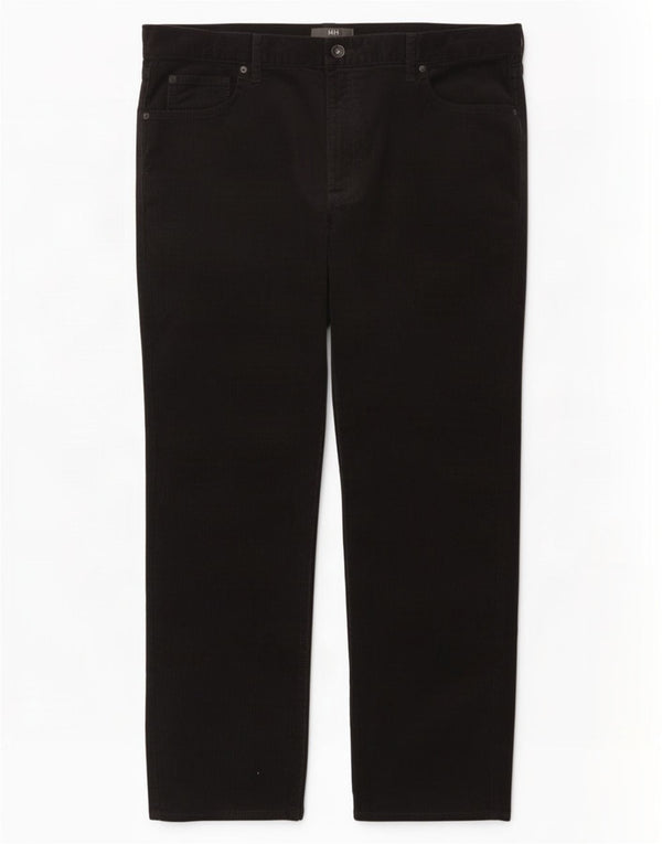 Marks & Spencer Pantalones rectos de pana para hombre W40 L29 Algodón negro