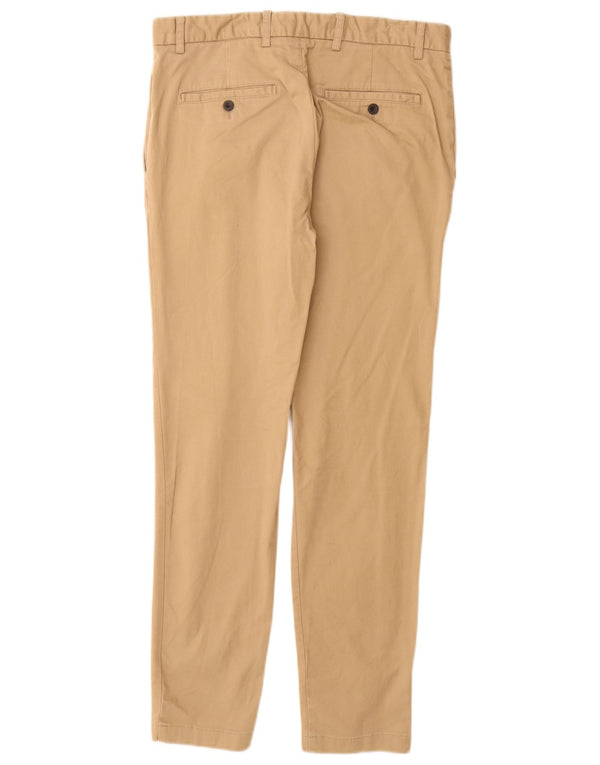 Zara Mens Slim Chino Pantalones EU 42 Large W32 L30 Beige