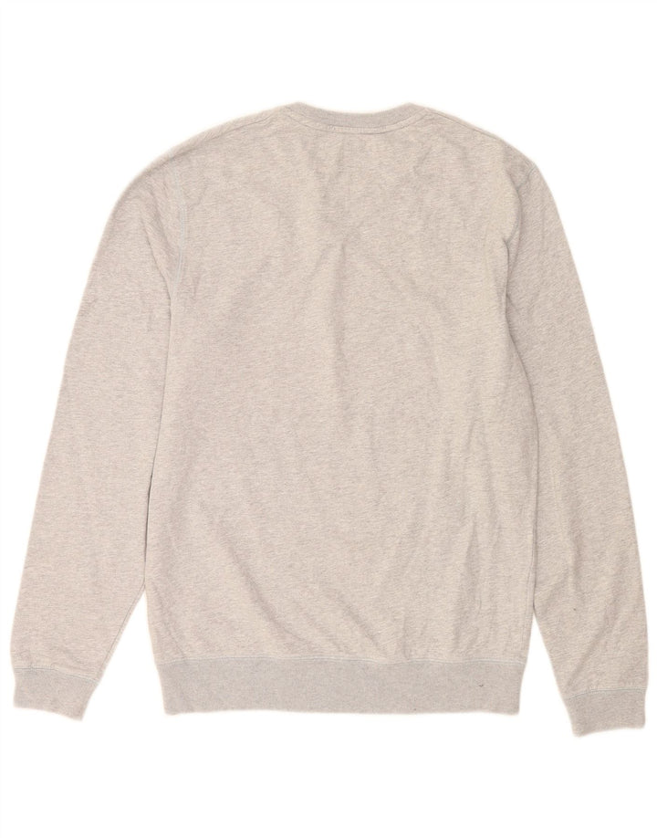Jack Wills Hombre Sudadera Gráfica Jersey Pequeño Algodón Gris