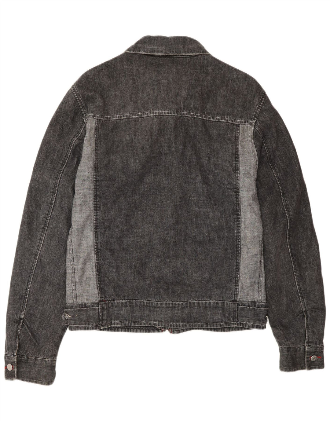 Energie Chaqueta vaquera para hombre UK 40 Large Gris Colorblock Algodón