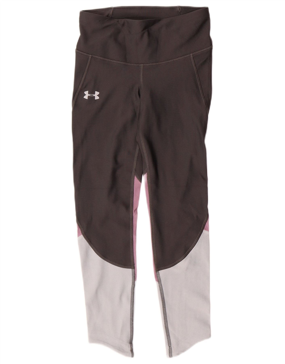 UNDER ARMOUR Leggings Heat Gear para mujer Reino Unido 8 Pequeño Gris Colorblock