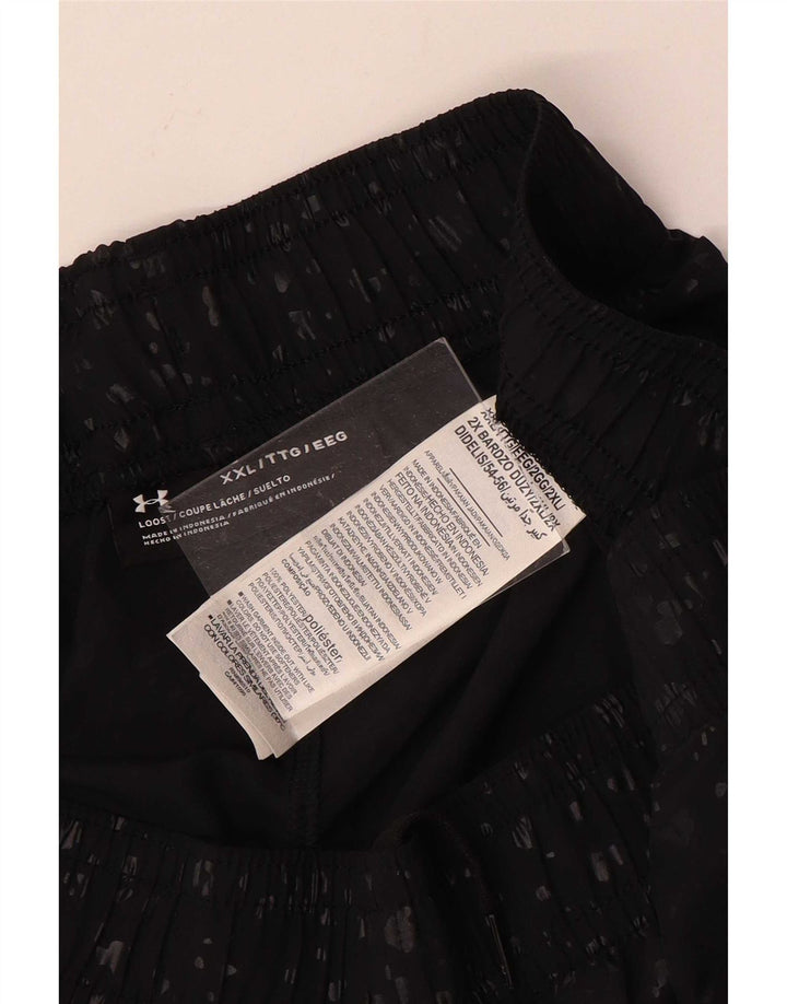 Under Armour Pantalones cortos deportivos gráficos para hombre 2XL Poliéster manchado negro