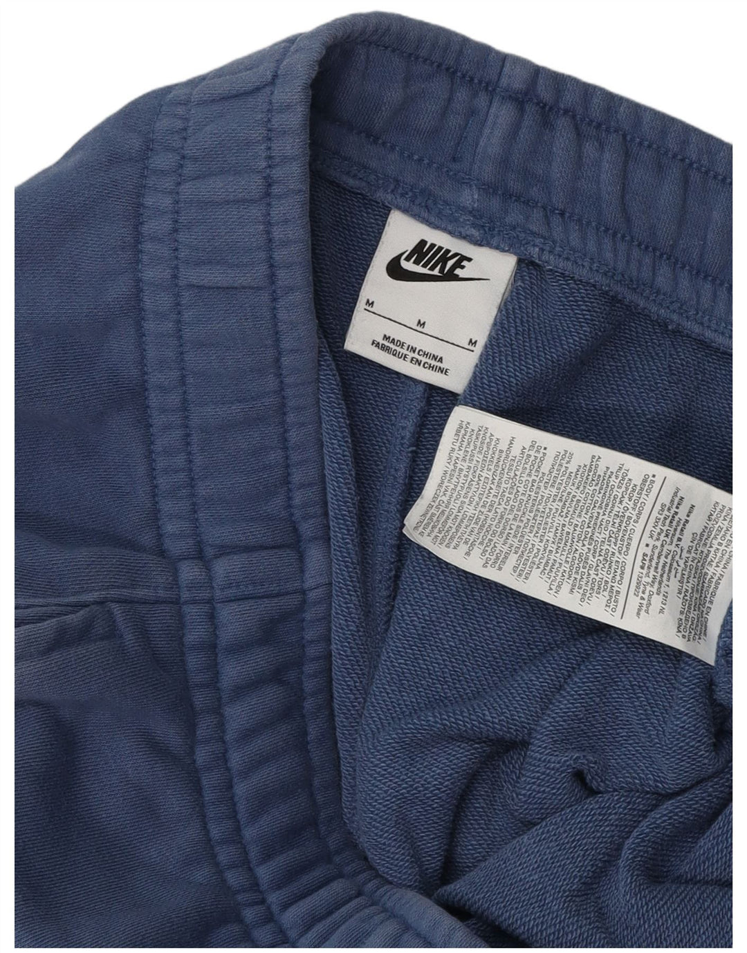 Nike Pantalones De Chándal Joggers De Algodón Color Block Azul Medio - Hombre