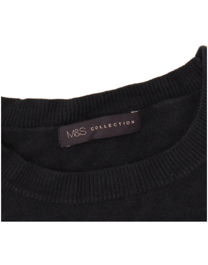 Marks & Spencer - Jersey de cuello redondo para mujer, talla 40, tamaño mediano, azul marino