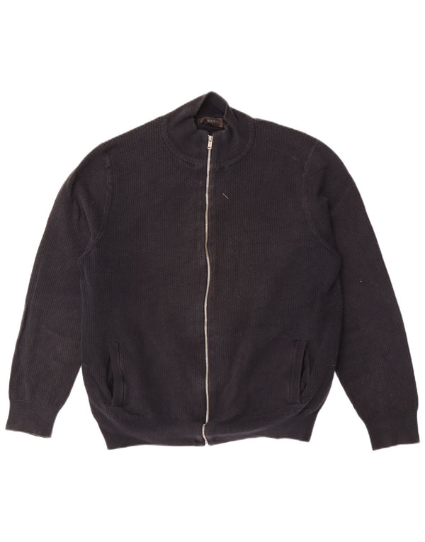 Marks & Spencer - Cárdigan para hombre, talla grande, algodón negro
