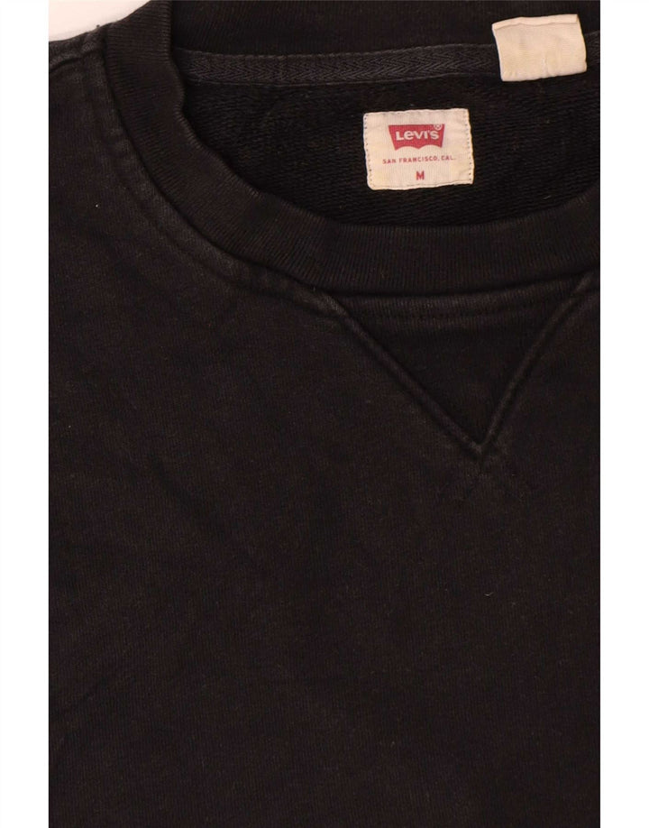 Levi's Hombre Sudadera Jumper Medium Negro Algodón