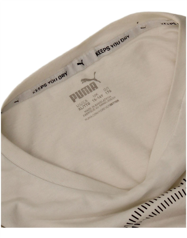 Puma Camiseta gráfica para niño 15-16 años Blanco