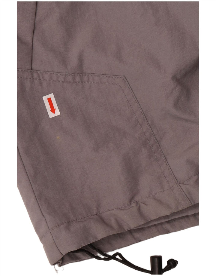 SMOG Mens Hooded Windbreaker Jacket UK 42 XL Grey Polyamide