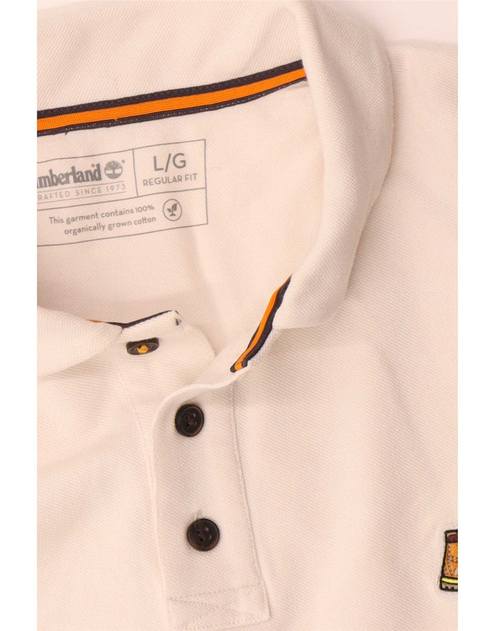 Timberland Polo De Corte Regular Para Hombre Algodón Blanco Grande