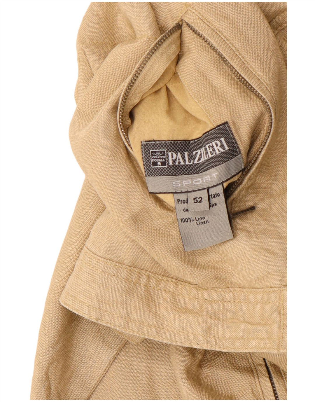 Pal Zileri Chaqueta utilitaria para mujer IT 52 2XL Beige Lino