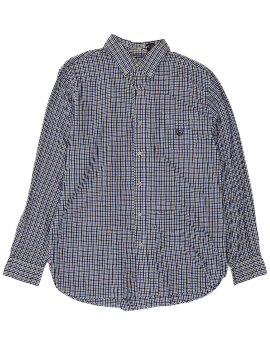Chaps Camisa para hombre de algodón a cuadros azules grandes