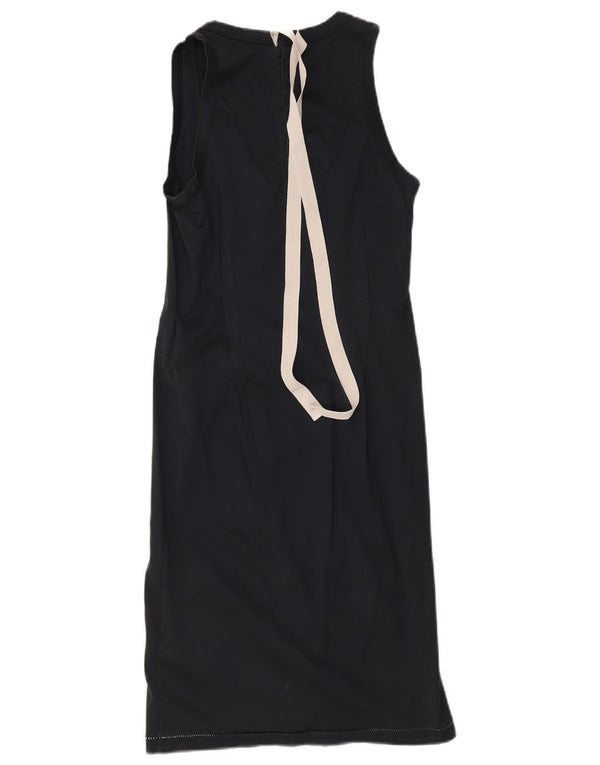 Dolce & Gabbana Vestido tipo camiseta sin mangas para mujer UK 8 Small Algodón azul marino