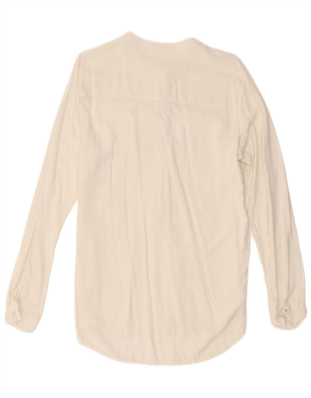 Dack's Camisa tipo jersey larga para mujer UK 46 Large Off White Rayon
