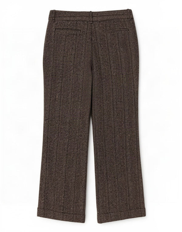 Zara Mujer Pantalones Casuales Bootcut EU 40 Medium W30 L30 Grey Herringbone