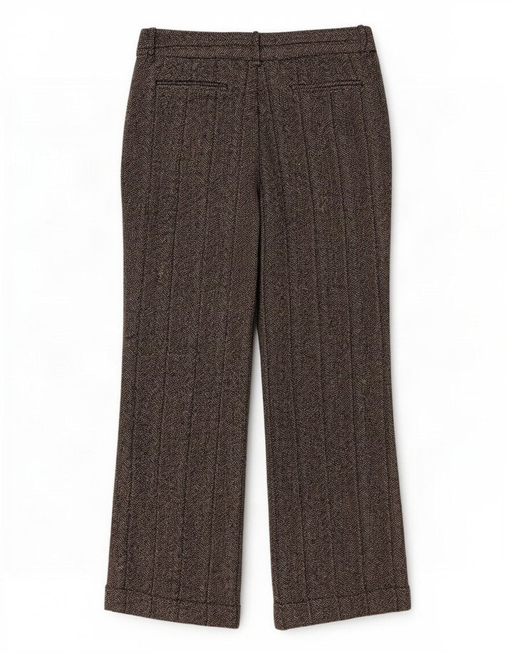 Zara Mujer Pantalones Casuales Bootcut EU 40 Medium W30 L30 Grey Herringbone