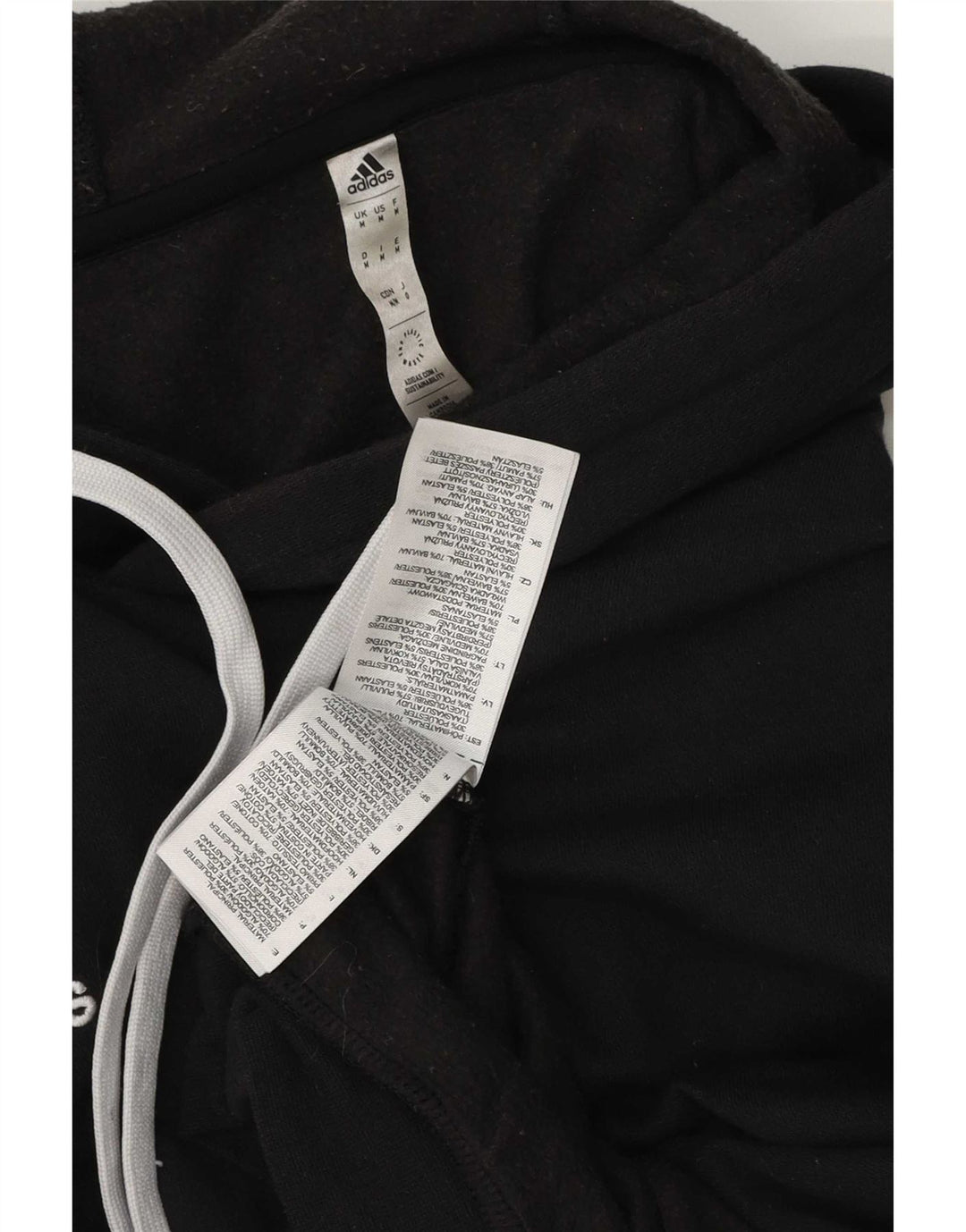 Adidas Hombre Sudadera Con Capucha Jumper Medium Negro Algodón