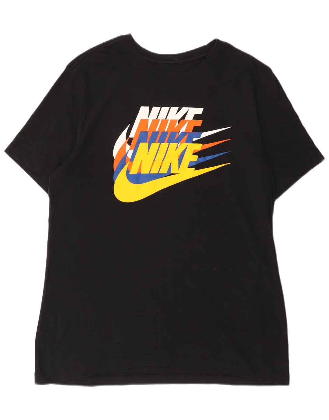 Nike - Camiseta gráfica para hombre, talla grande, algodón negro