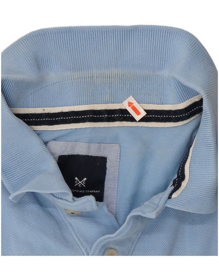Crew Clothing Polo para hombre de algodón azul grande