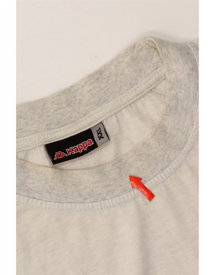 Kappa Camiseta Hombre Top 2XL Algodón Moteado Gris